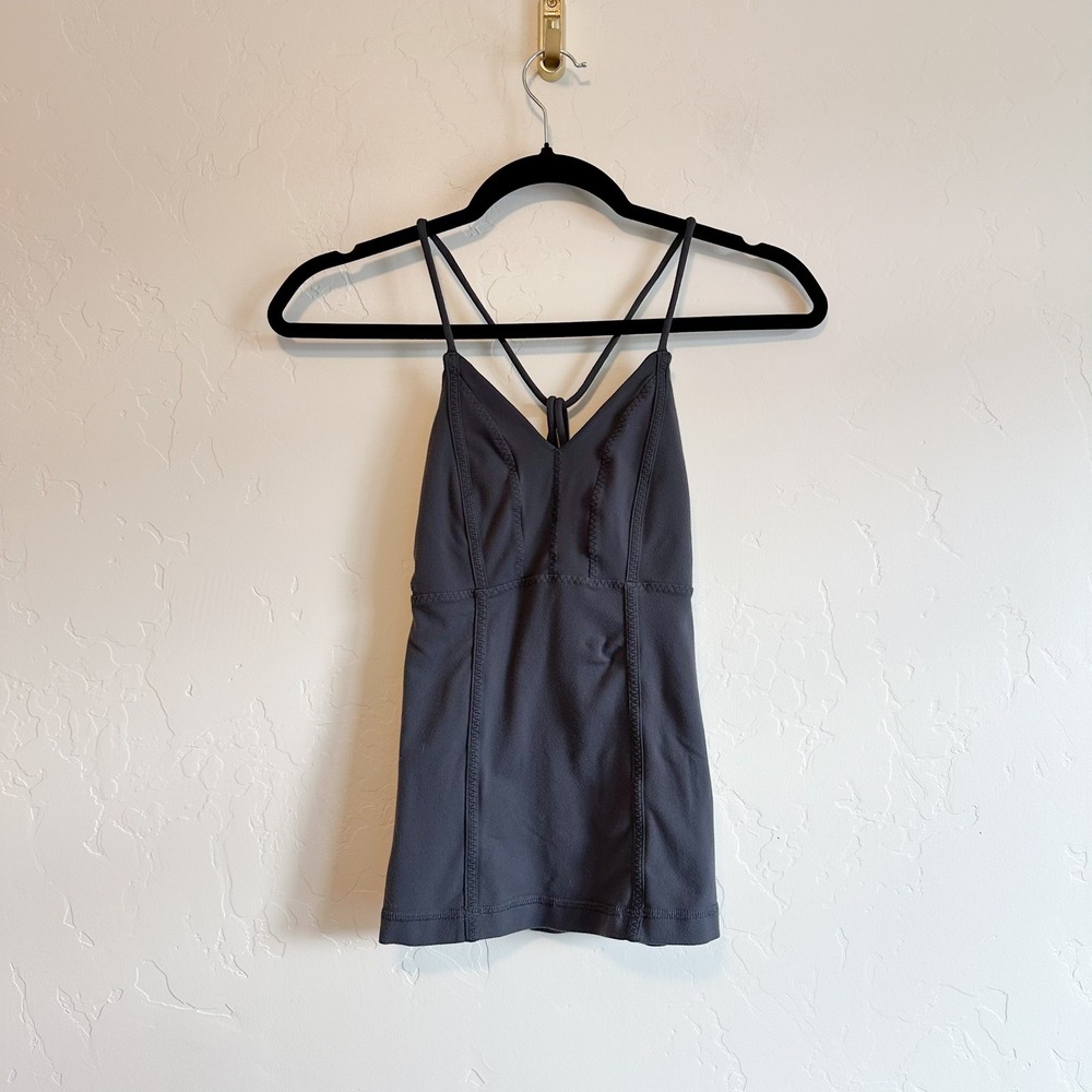 Lululemon | Tadasana Strappy Back Athletic Tank Top in Black/Gray